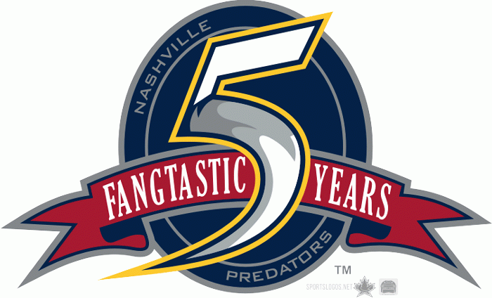 Nashville Predators 2003 Anniversary Logo t shirts iron on transfers